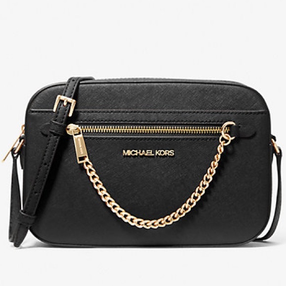 Michael Kors Jet Set Large Saffiano Leather Crossbody Bag - Picture 1 of 7